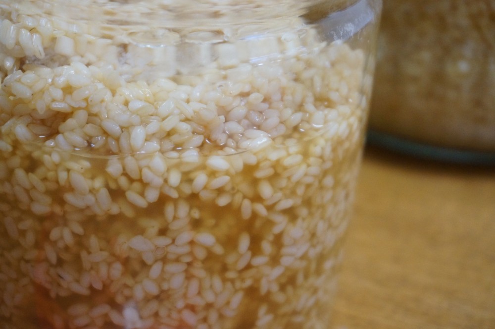 小分けした無農薬玄米で作った塩麹
